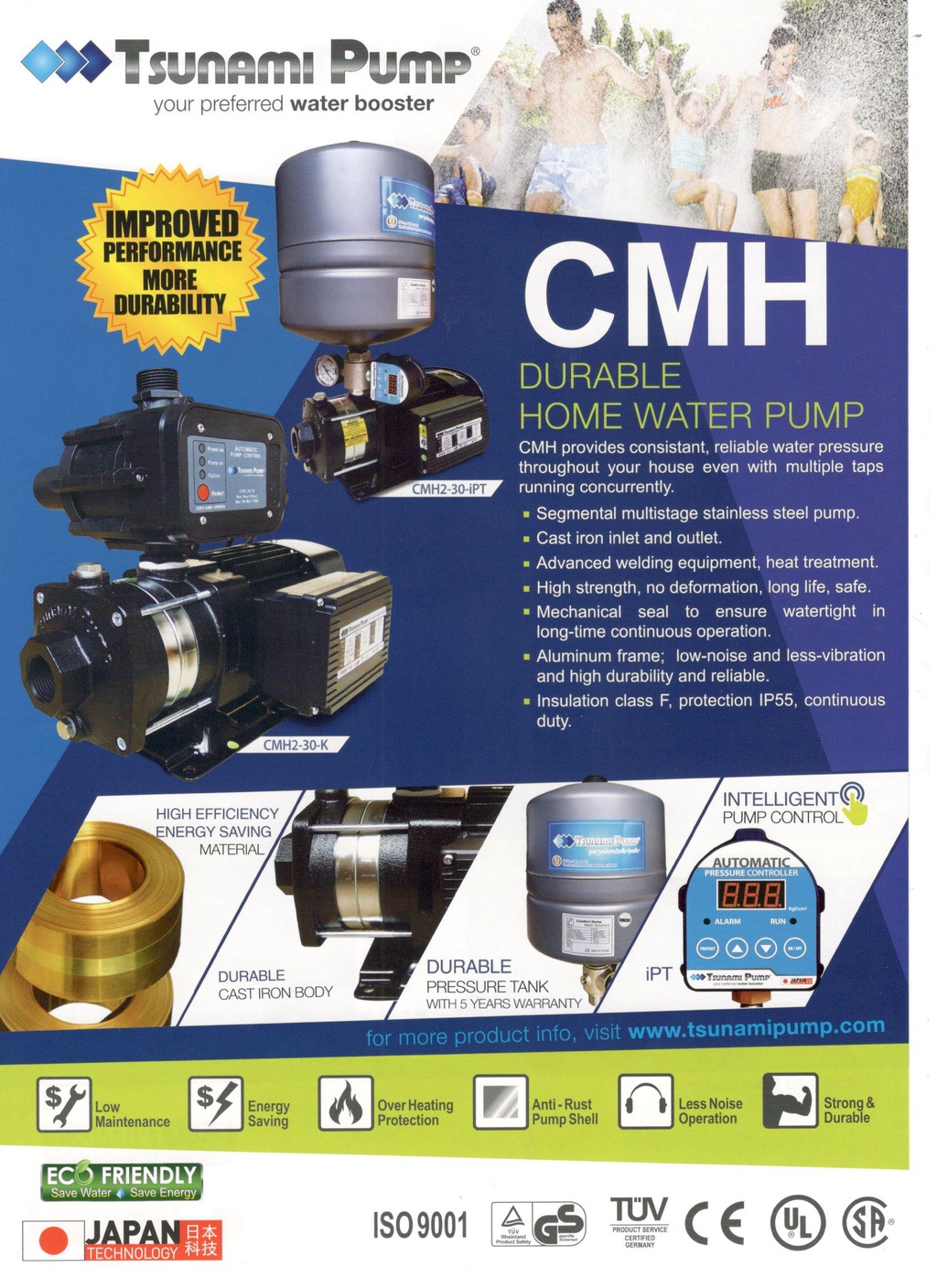 TSUNAMI CMH2-40-K – HOME SERIES PUMP – Ngee Hin Machinery
