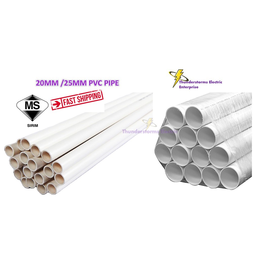 4.5 FEET 20mm 3/4'' / 25mm 1'' PVC ELECTRICAL CONDUIT PIPE / 20mm 3/4'' / 25mm 1'' PAIP WIRING