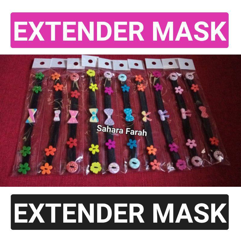 Double button Face mask extension/ Extender getah button wooden/adopter