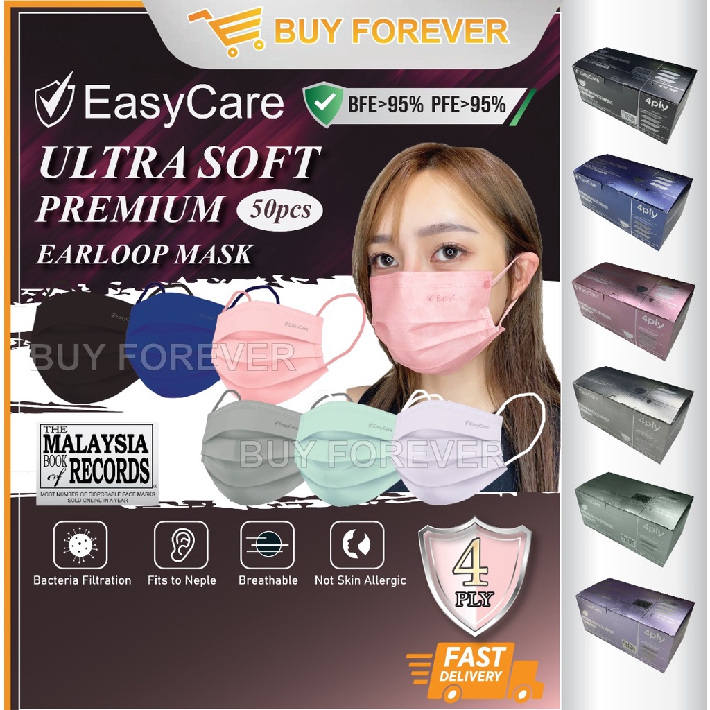 EasyCare Mask 3ply Face Mask Black Mask Headloop Mask 3ply Mask Face mask black Mask Earloop