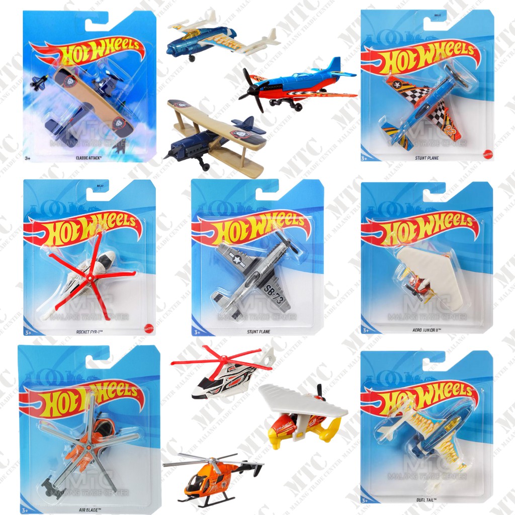 Hot Wheels Airplane And Helicopter Sky Busters Stunt Plane Air