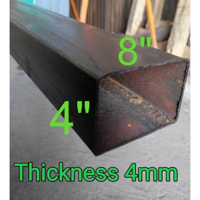 Mild Steel 4" x 8" ( Thickness 4mm+ ) Rectangular Hollow Section