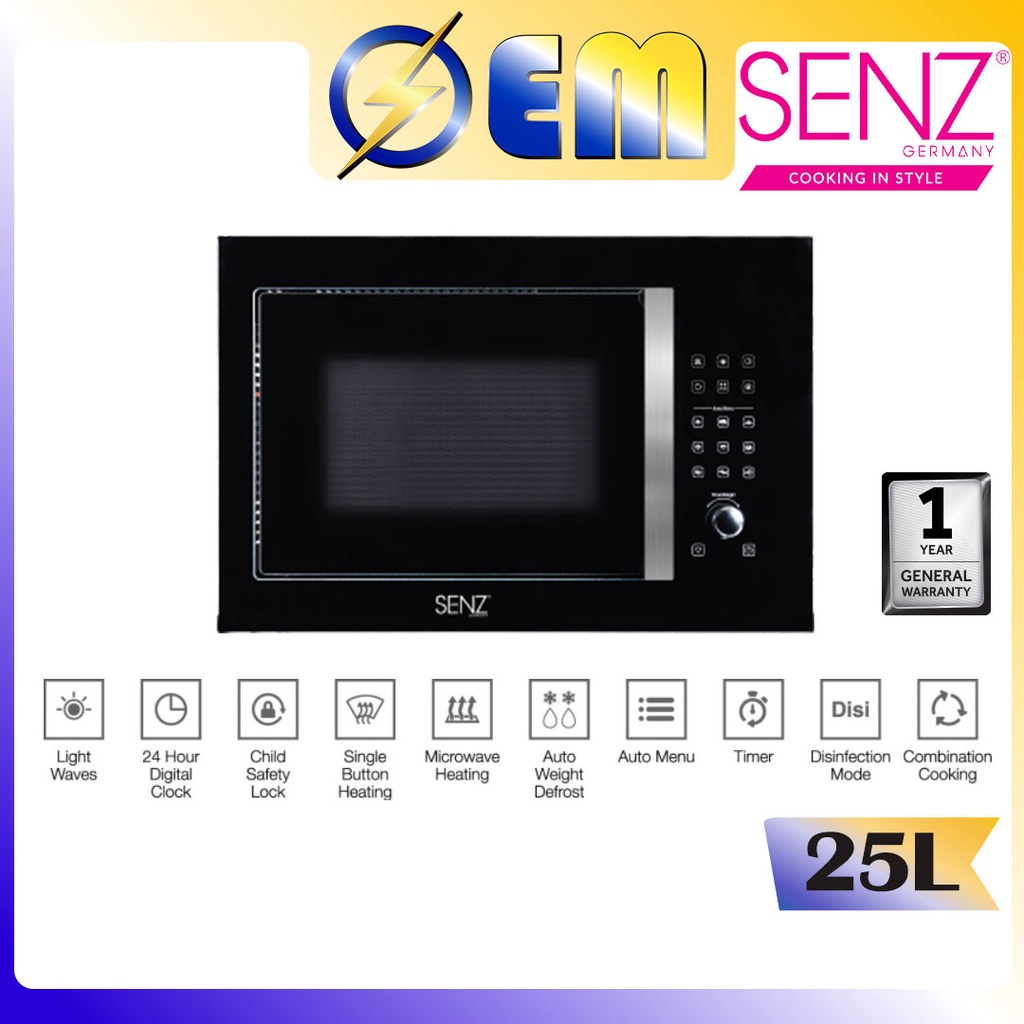 25L SENZ BuiltIn Fully Digital Buildin Microwave Oven Ketuhar