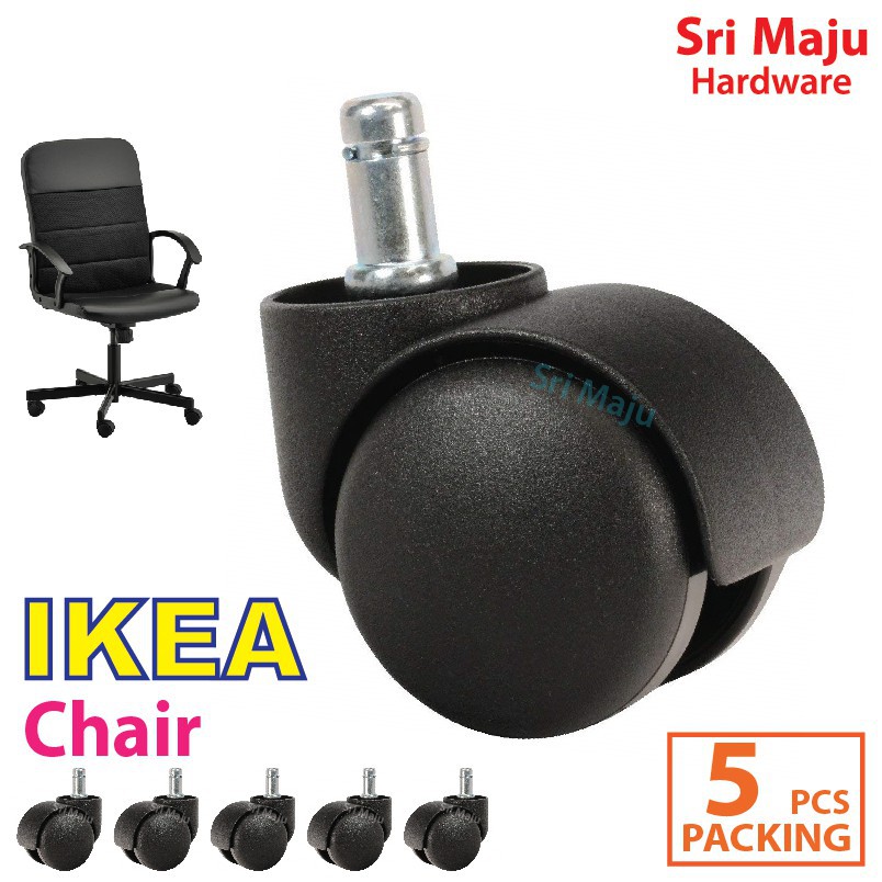 MAJU T5P1022 Office Chair Caster Roller Twin Wheel Caster for IKEA