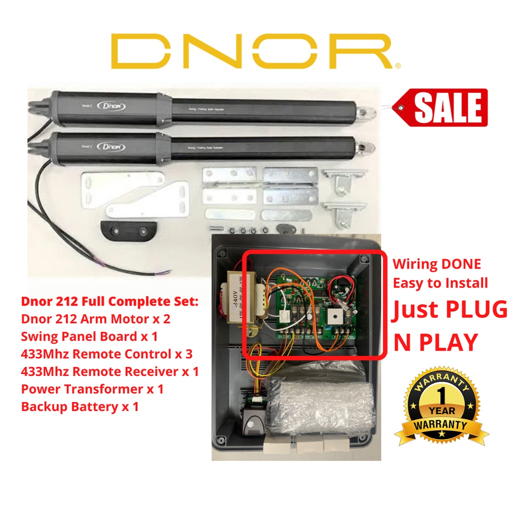 Dnor 212 Autogate Set Complete with Installation | Shopee Malaysia