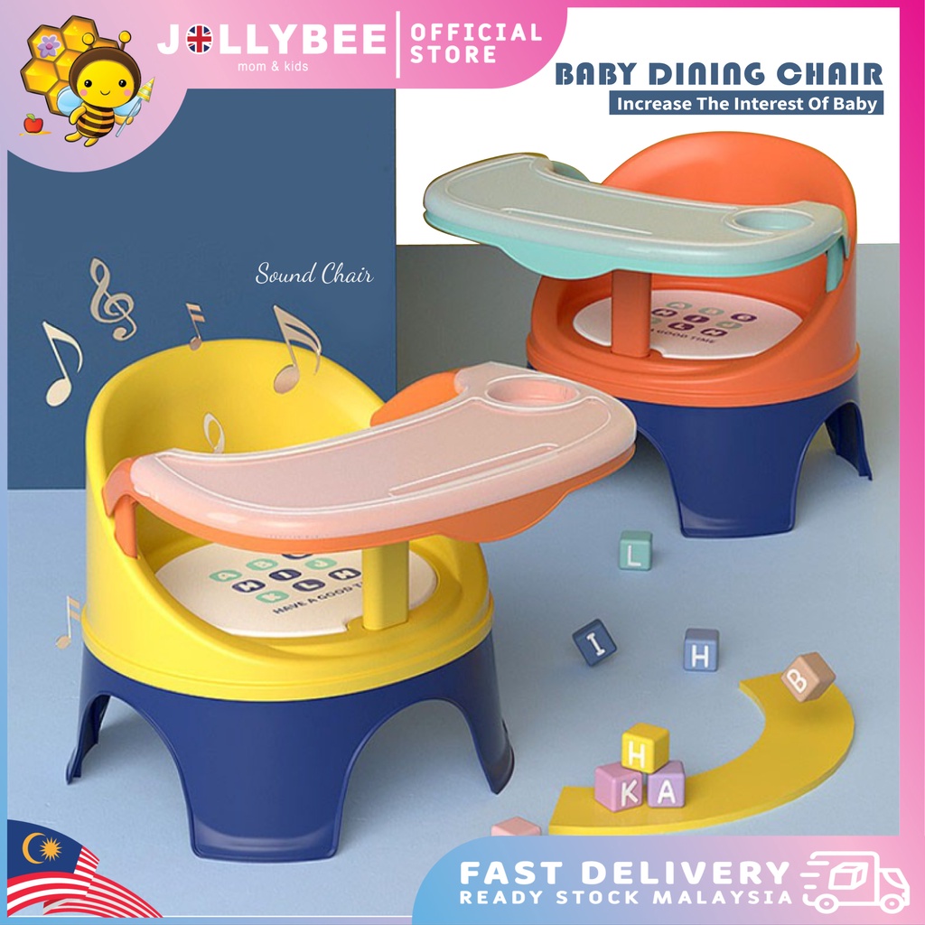 Jollybee Baby Dining Chair with sound effect Seat Kids Baby Feeding Chair Padded Comfortable