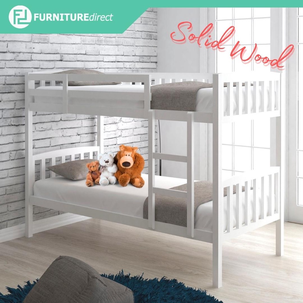 Double Decker Bed DEBORAH DERRICK DREAMZ solid wood double decker bunk