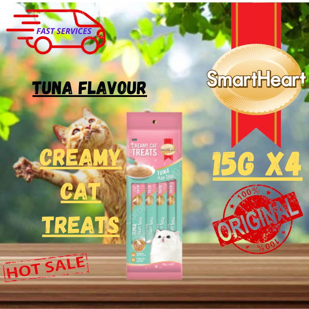 (READY STOCK) SMART HEART Creamy Cat Lick Cat Treats Tuna Flavour 15g