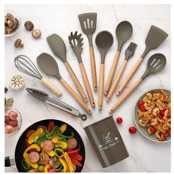 🔥READY STOCK🔥 12Pcs Cooking Tools set sudip Kitchen Cookware Set