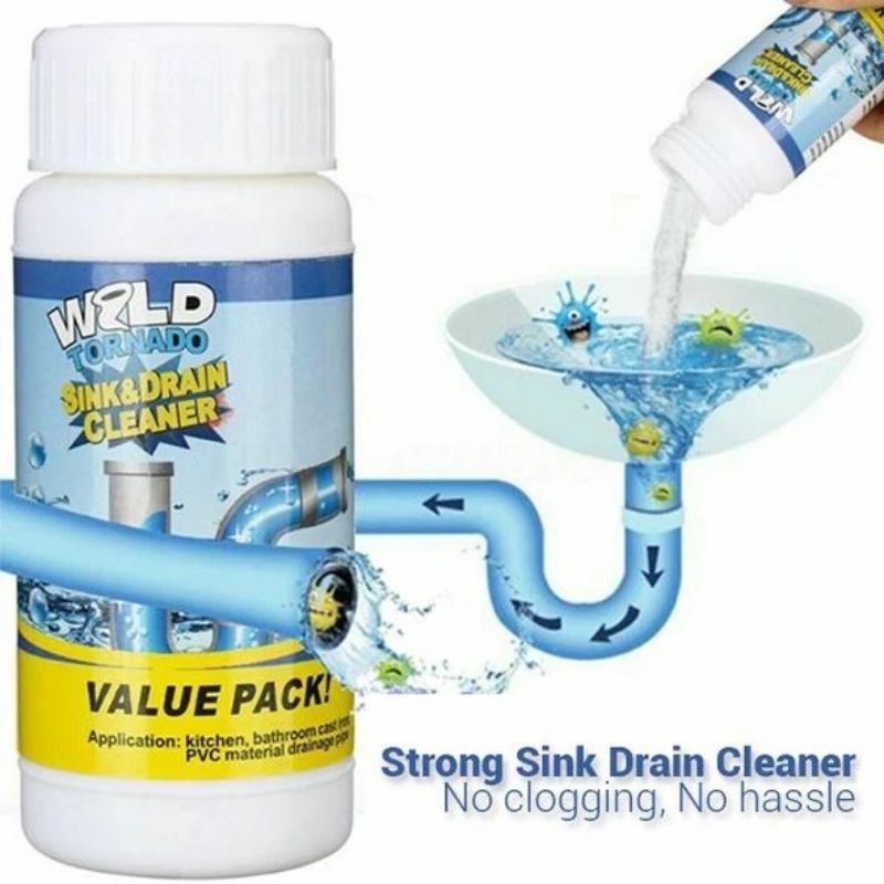 Wild Tornado Powerful Sink & Drain Cleaner "VALUE PACK" 110g Shopee