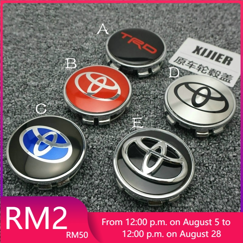Upgrade NEW 1Pcs/Set 62mm Toyota TRD Emblem Car Wheel Center Cap Hub