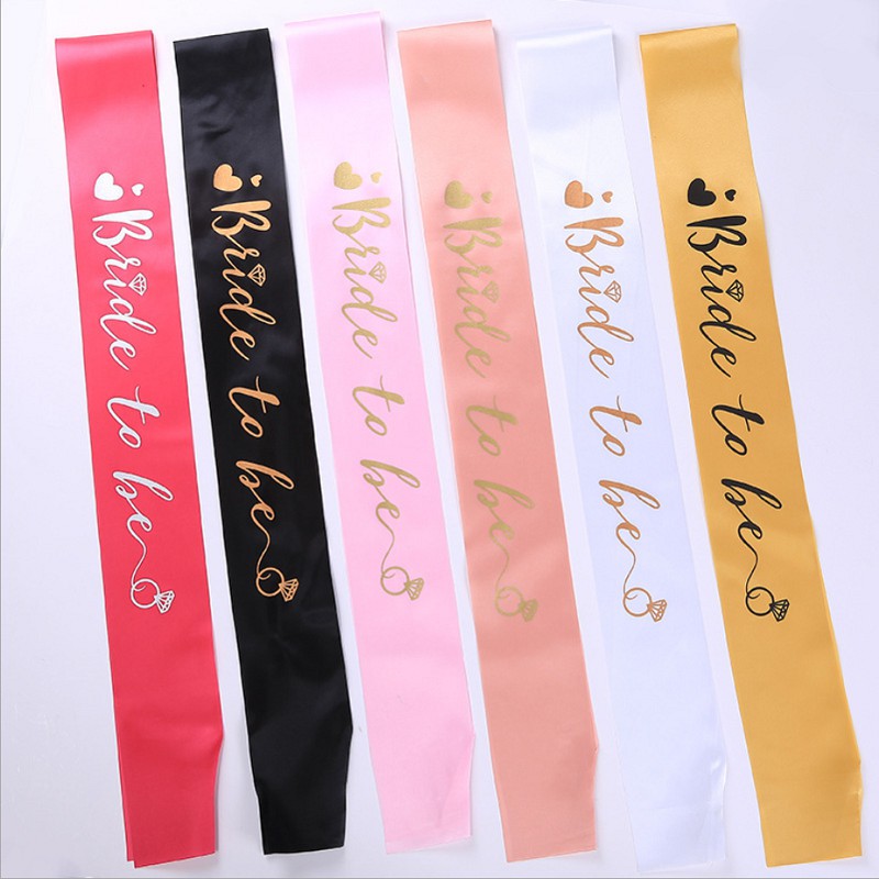 Bride to Be Satin Sash with Diamond Hen Night Party Decoration Bridal