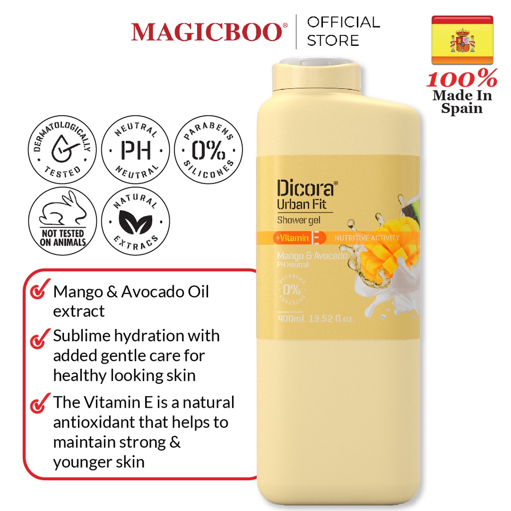 Magicboo Dicora Urban Fit Vitamin E Shower Gel With Mango & Avocado