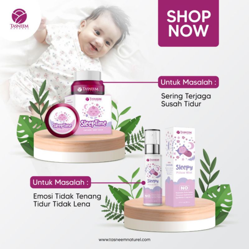 BABY & KIDS & BAYI BALM SLEEP TIME & SLEEPY PILLOW MIST TASNEEM NATUREL