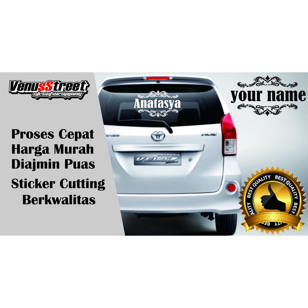 Car Glass Stickers Car body Stickers custom Name Car sticker cutting