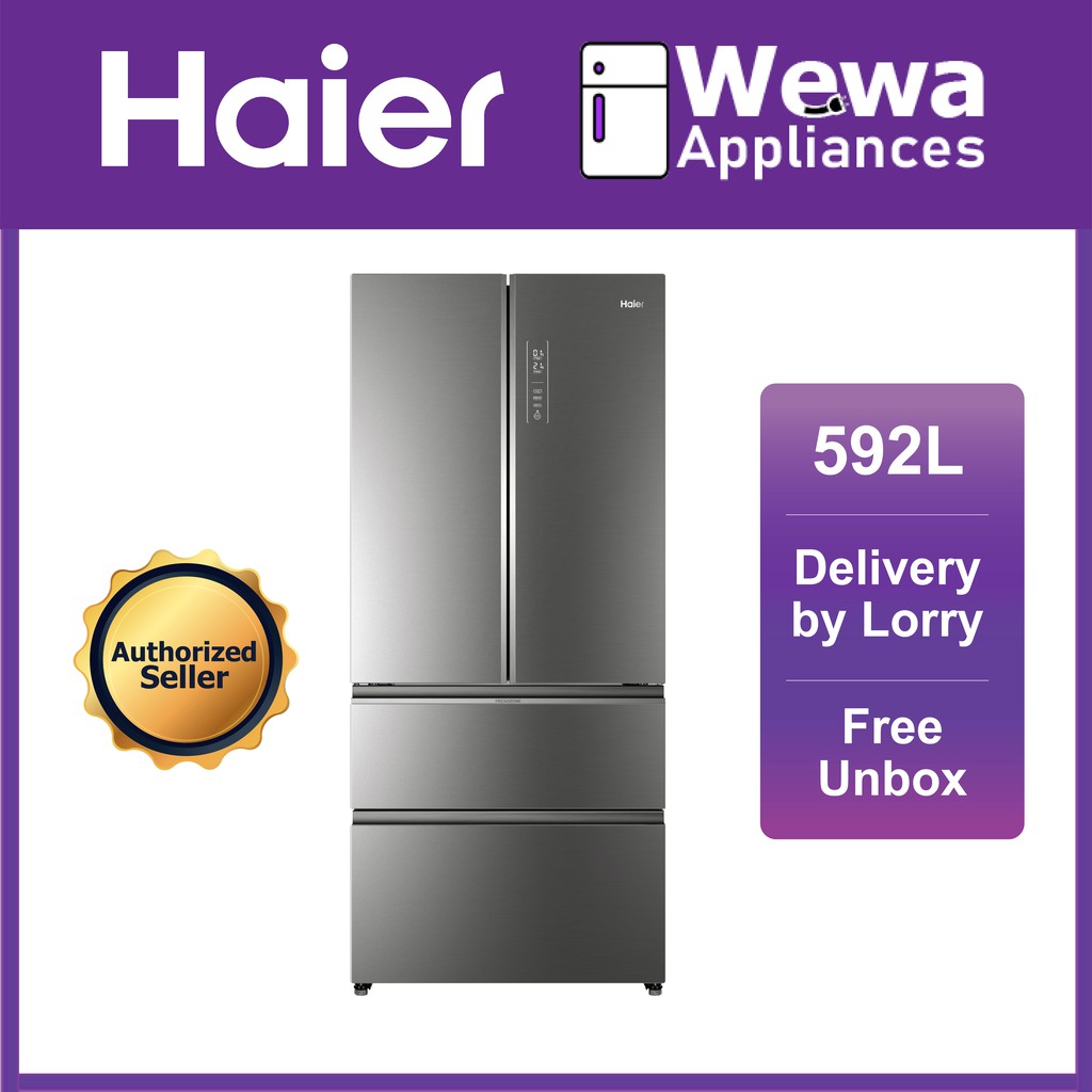Haier HB18FGSAAA 4 Door Refrigerator/Fridge(Peti Sejuk)592 Litre french