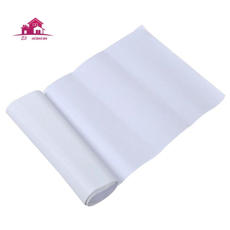 White Chrome 3D Carbon Fiber Car Wrap Vinyl Sheet Film