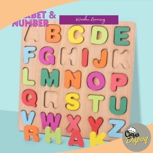 DC Baby Kids Toddler Children Early Learning Montessori Wooden Alphabet