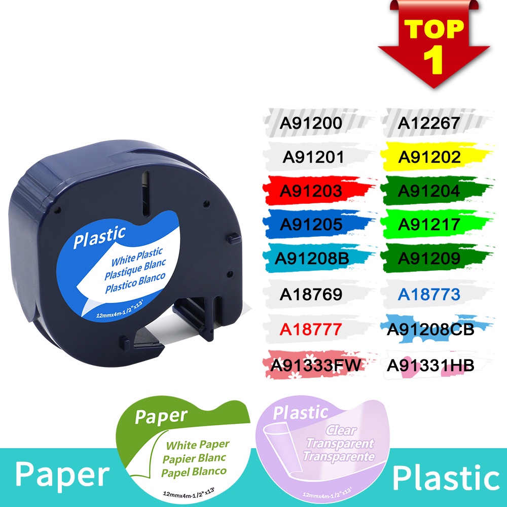 [Ready Stock] Compatible DYMO LetraTag Label Tape Dymo Letra tag Refill