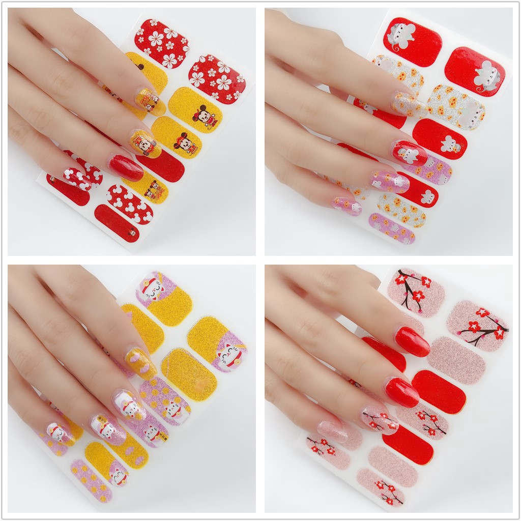 New Style Finger Nail Sticker 3D Nail Art 14 PCS / Sheet