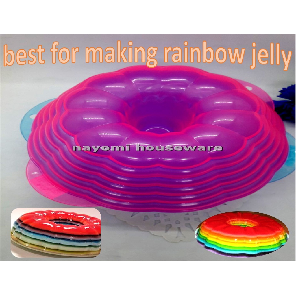 1 Piece 8 Inches Flower Shape Jelly Mould Best For Making Rainbow Jelly