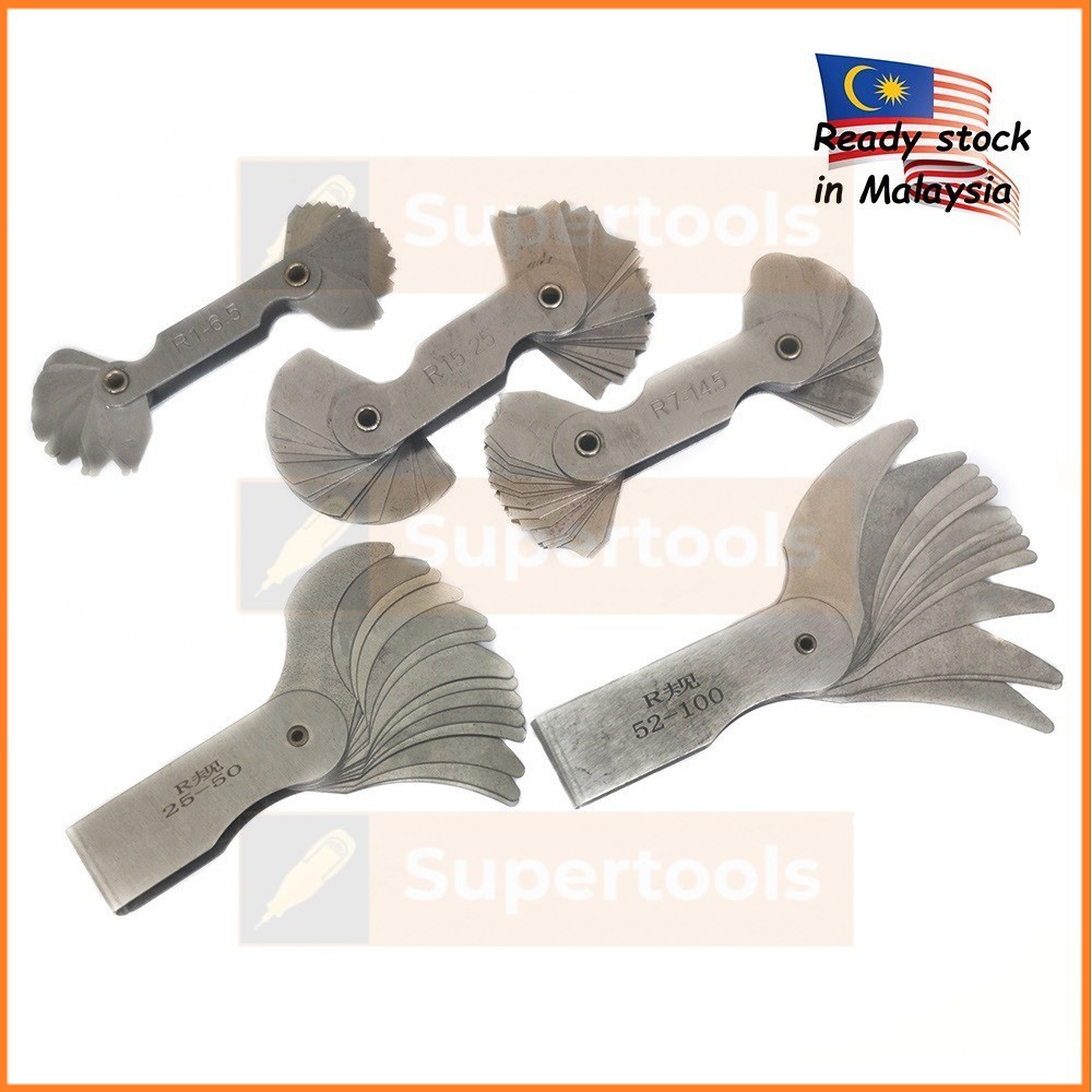 Radius Gauge R1R100 Fillet Gauge Feeler Metric Engine Cylinder Head