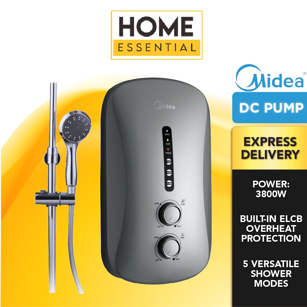 Midea DC Pump Water Heater MWH38P3 (Black / White) 5 Versatile