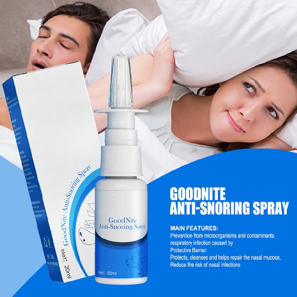 20ml Anti Snoring Spray Snore Stop Relief Cold Sneezing Nose Breathing