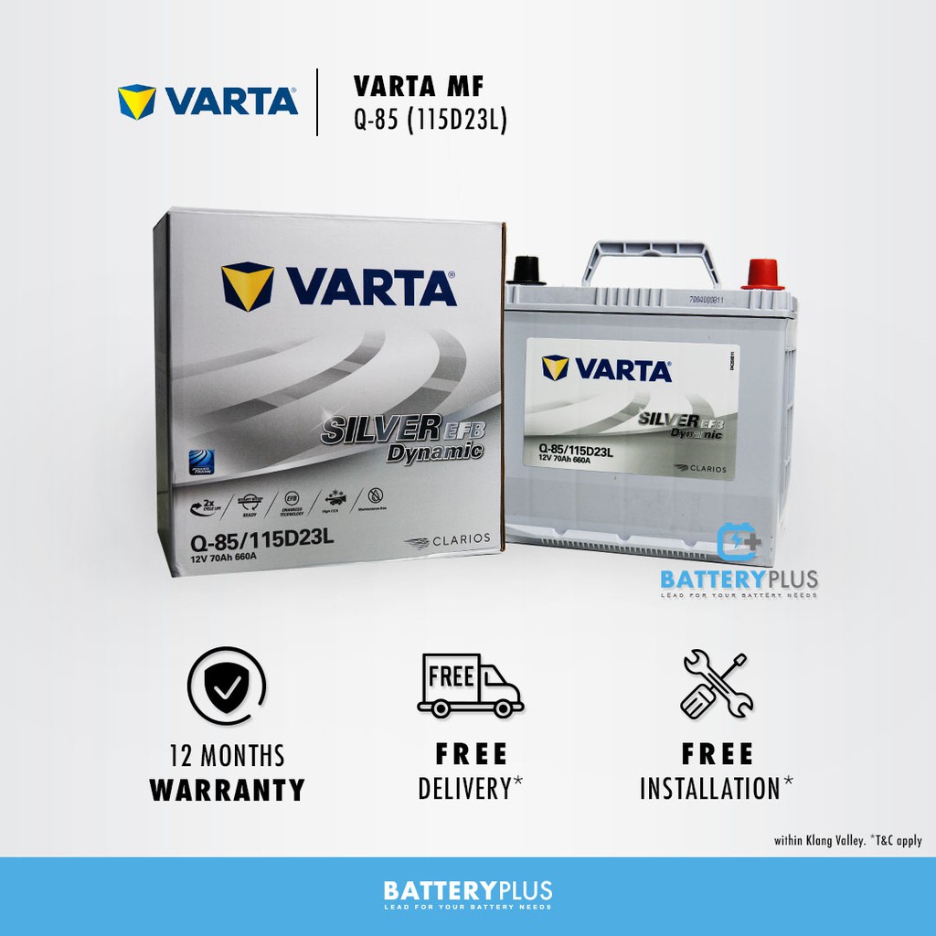 Q85EFB 115D23L Varta Silver EFB Dynamic for Start & Stop Engine