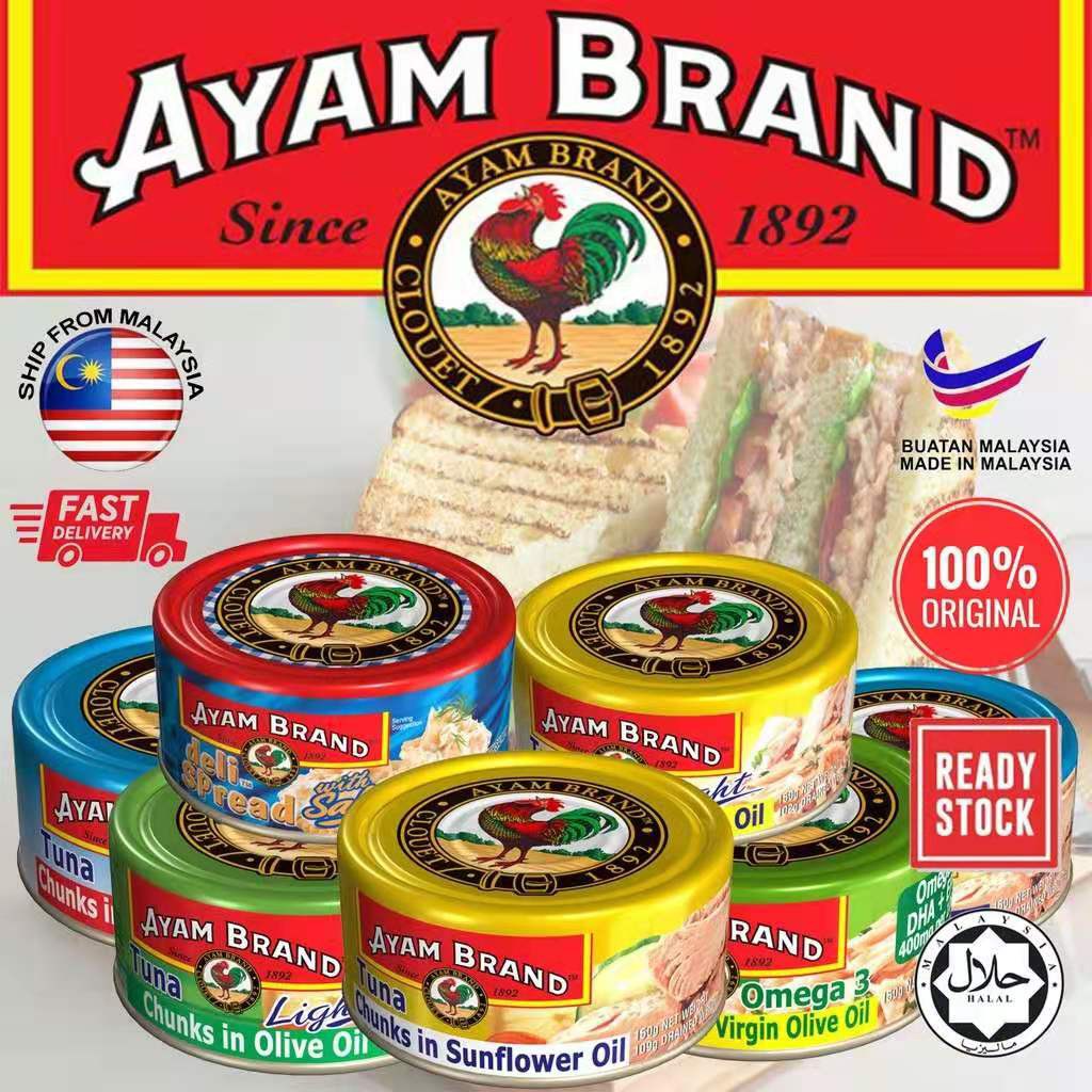 AYAM BRAND Tuna & Salmon Spread (18 TYPES) Mayonnaise / Chilli / Water