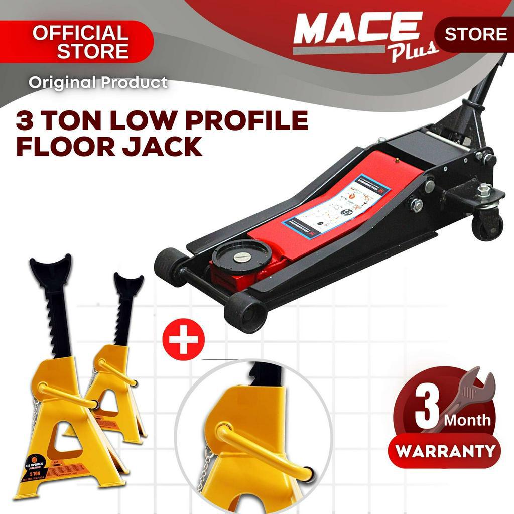 COMBO 3 Ton Low Profile Floor Jack 75 505mm + 2 pcs ( Standard / With
