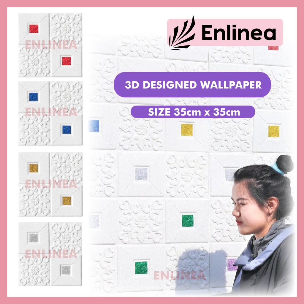 Ready Stock Ceiling Decoration 3D Wallpaper 35x35cm & 70x70cm Wall