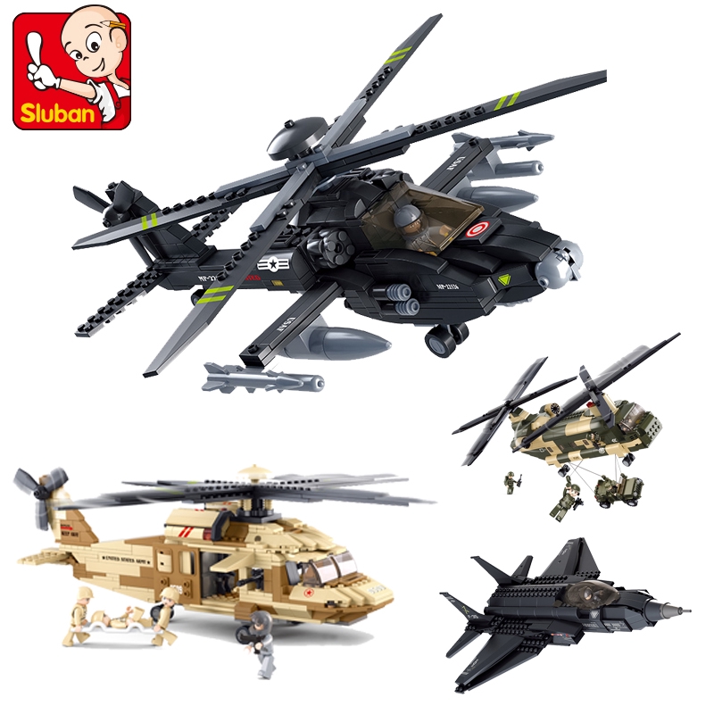 Compatible with Lego Sluban Creative Military Transport Fighting Armed