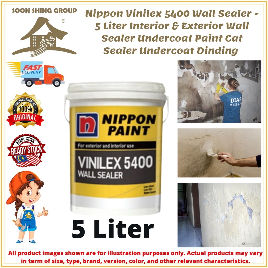 Nippon Vinilex 5400 Wall Sealer 5 Liter Interior & Exterior Wall Sealer