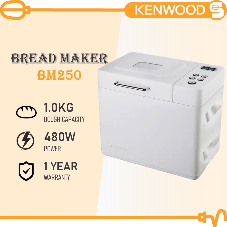 KENWOOD Bread Maker BM250 (480W) 500g 750g 1kg NonStick Coated Inner
