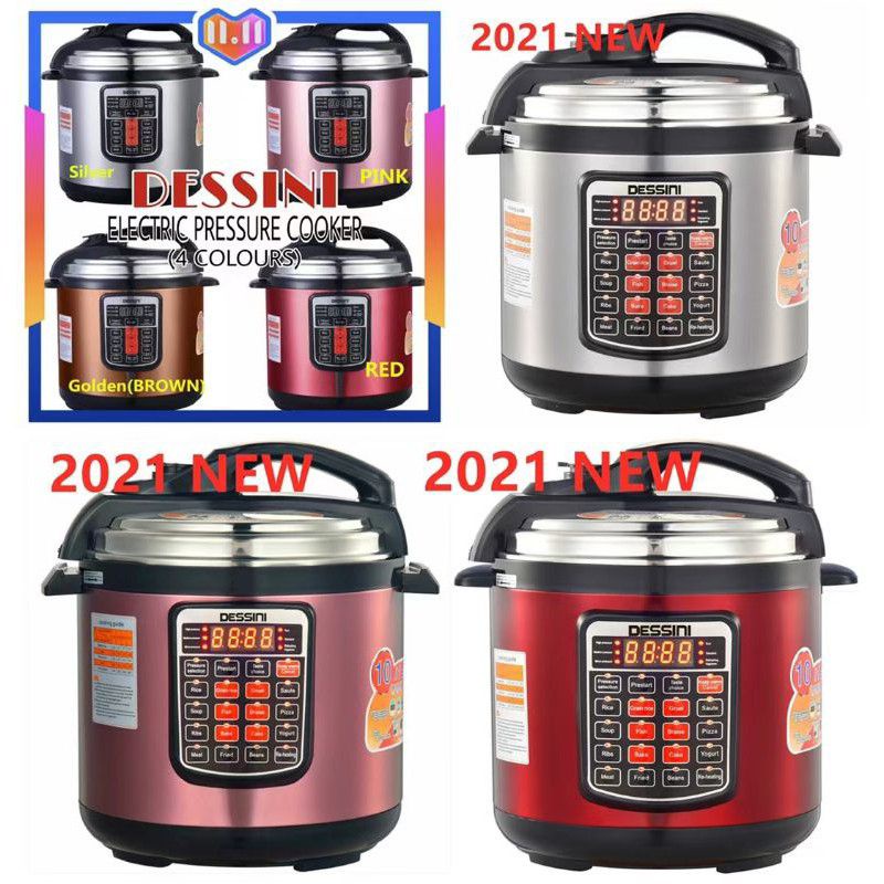 [PREORDER] 6L OSH DESSINI NEW VERSION 20 BUTTON PRESSURE COOKER 1000w