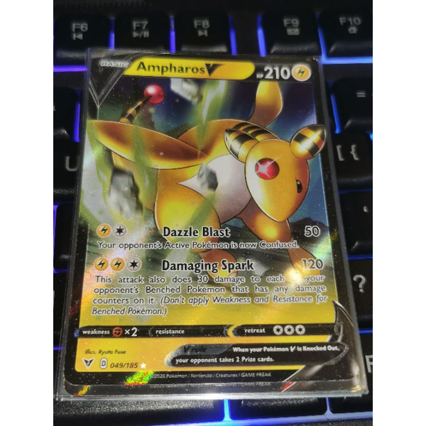 Electric/Lightning/Thunder Type Pokemon Card V Ampharos V 098/185