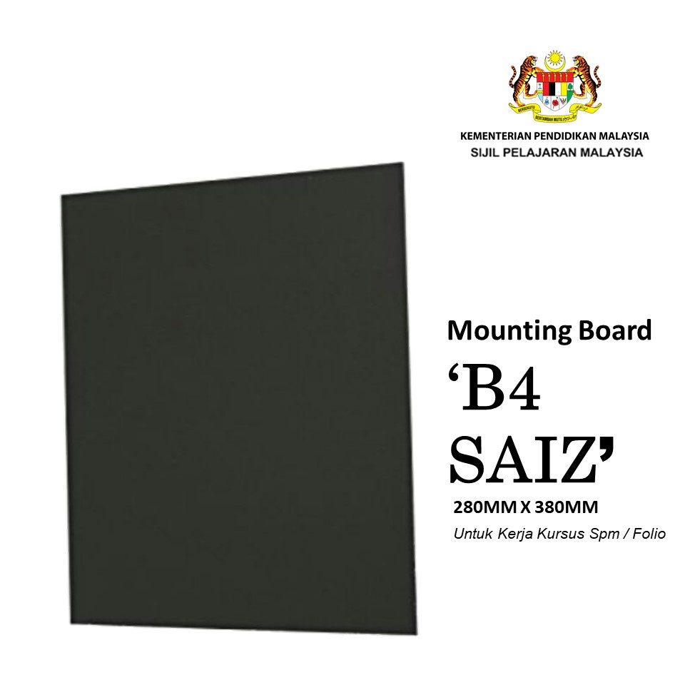 Black Mounting Board B4 Size Kerja Kursus Folio SPM Shopee Malaysia