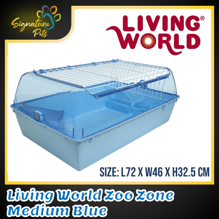 Living World Zoo Zone Medium Blue L72 x W46 x H32.5 cm / Rabbit Cage