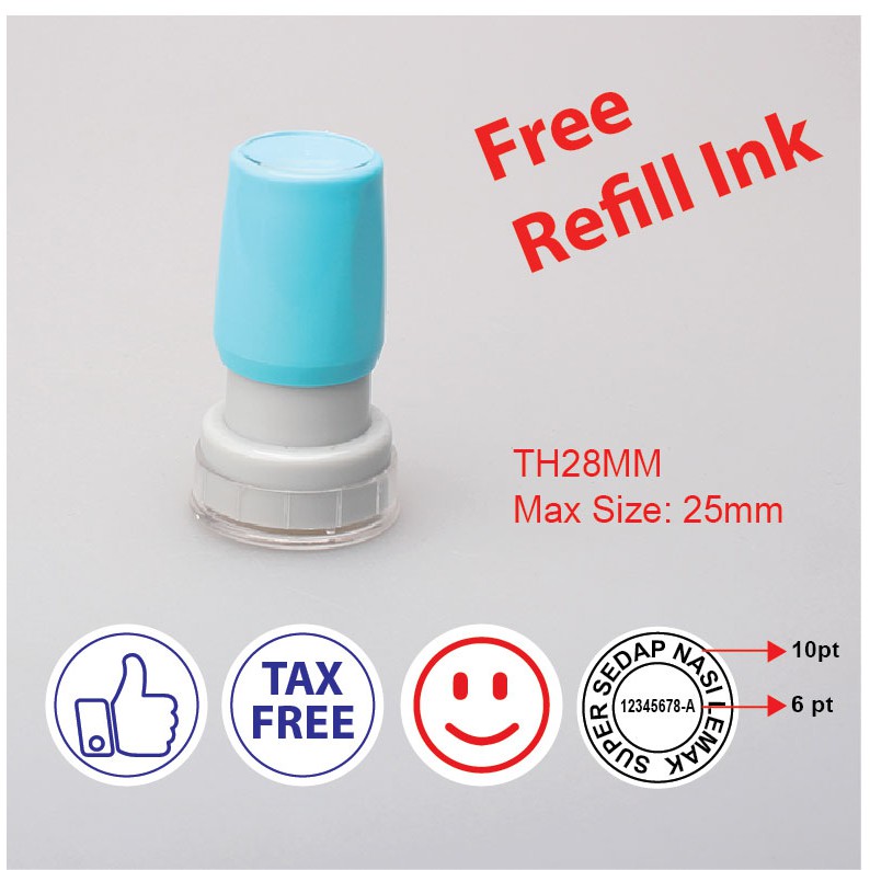 Round Stamp Chop series Pre Ink Stamp Chop / Flash Stamp / Company Chop