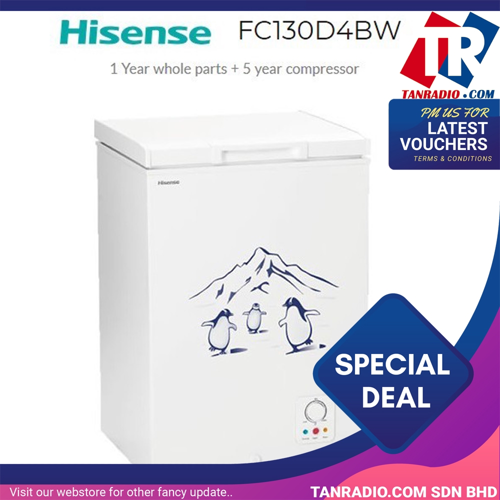 [2020 SALES] Hisense Chest Freezer 130L Low Noise & Energy Consumption