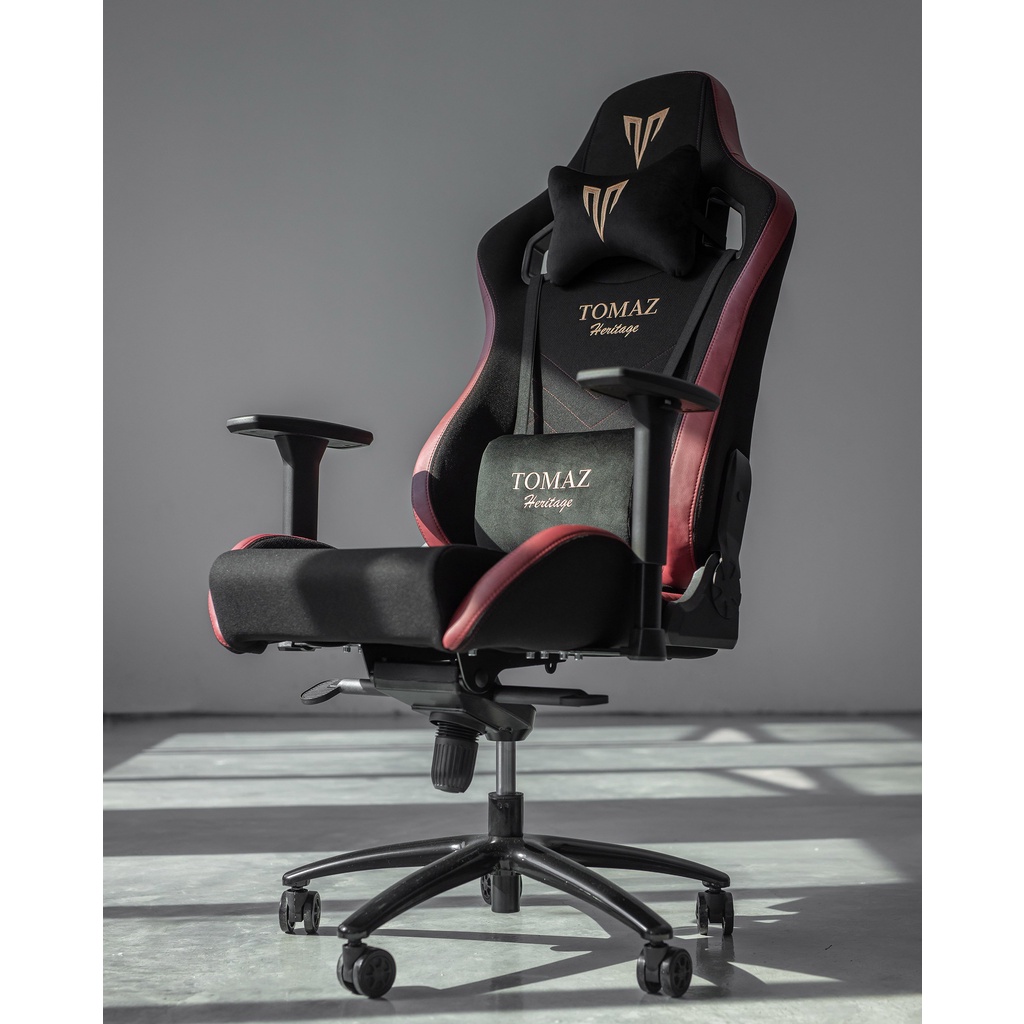 Tomaz Syrix II Gaming Chair (Black Burgundy Fabric) 3 YEARS WARRANTY New!!! Shopee Malaysia