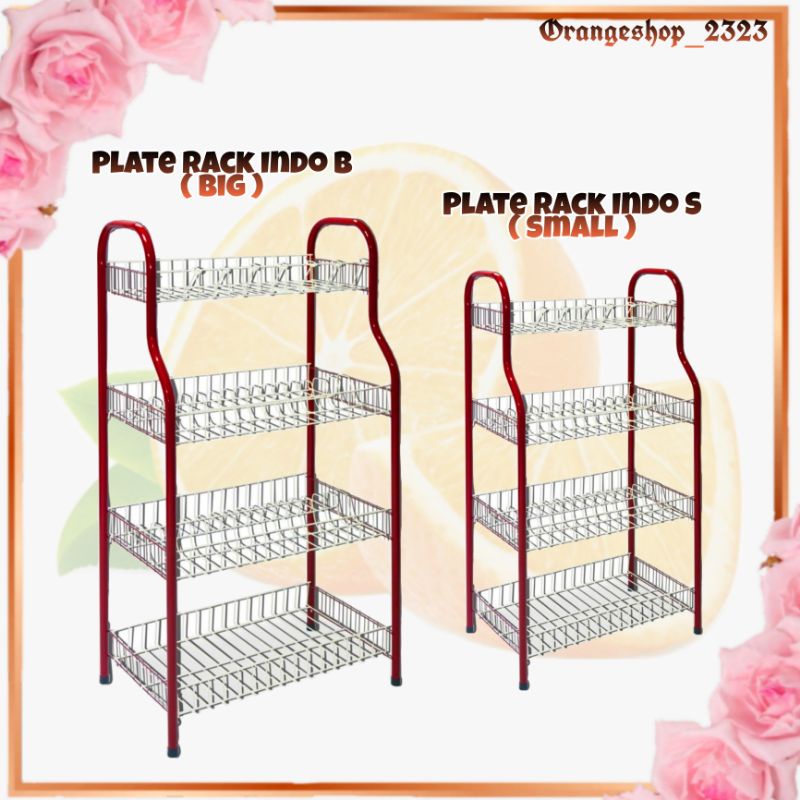 Rak Pinggan 4 Tingkat / 4 Tier Dish Rack / Rak Pinggan Besi / Raga