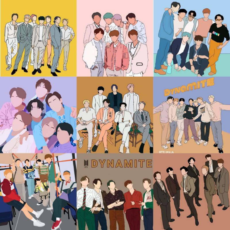 Pre Order DIY BTS Paint By Number Canvas Part 3 Shopee Malaysia