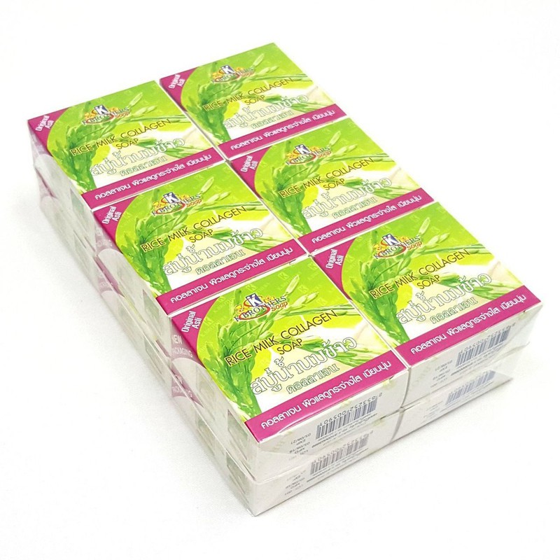 K Brothers Rice Milk Collagen Soap from Thailand 12pcs Shopee Malaysia