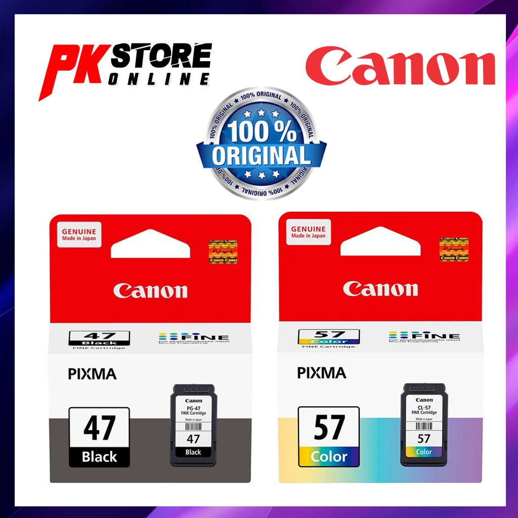 100ORIGINAL CANON PG47 BLACK / CL57/CL57S COLOR INK CARTRIDGE Shopee Malaysia