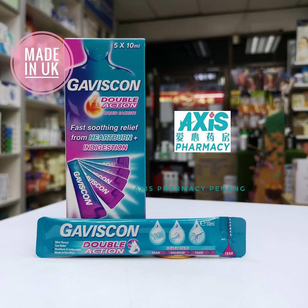 Gaviscon Duoble Action Liquid Sachet 5X10ml Exp05/2023 Shopee Malaysia