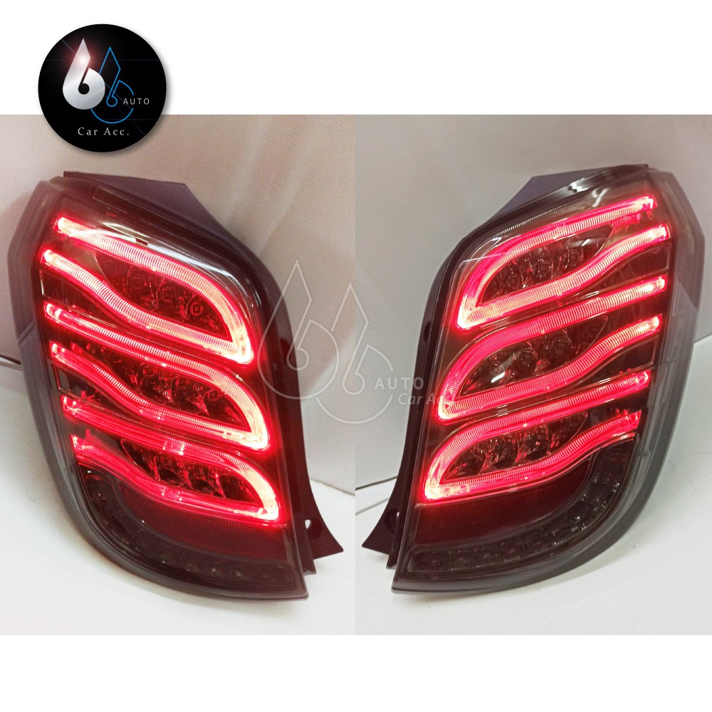 Perodua Axia 2014 Led + Light Bar Tail Lamp Mercedes C Class Design