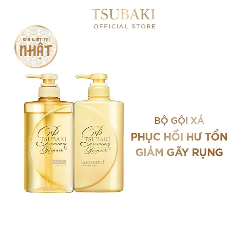 Tsubaki Shampoo / Conditioner Restores Hair Loss 490ml Syampu / Perapi Tsubaki Memulihkan