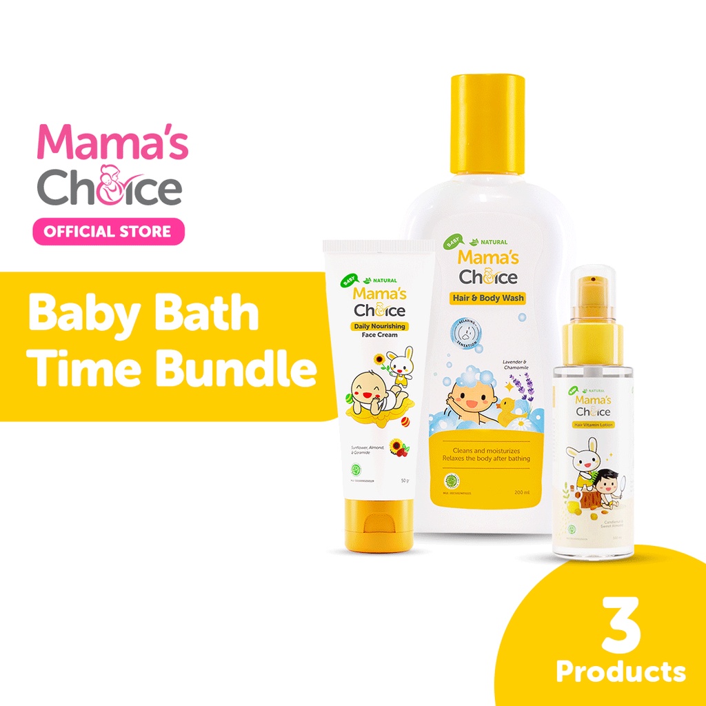 Mama's Choice Baby Bathtime Bundle Set Mandian Baby New Born (Face
